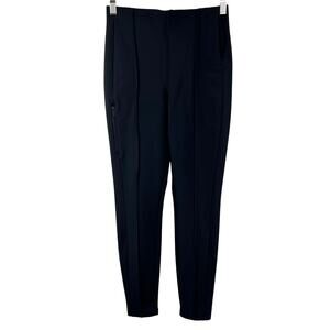 ATHLETA Black Pintuck Pant Stretch High Rise Elastic Waist Skinny Pull-On Size 4